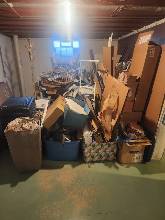 Roll-off dumpster container at job site for 20 Yard Dumpster Rental in St. Louis